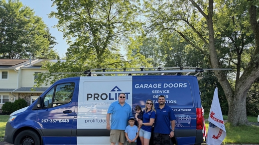 Family in front of prolift van